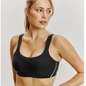 KNIX Black Engage Medium Impact Mesh Sports Bra XL++ 38F 38G